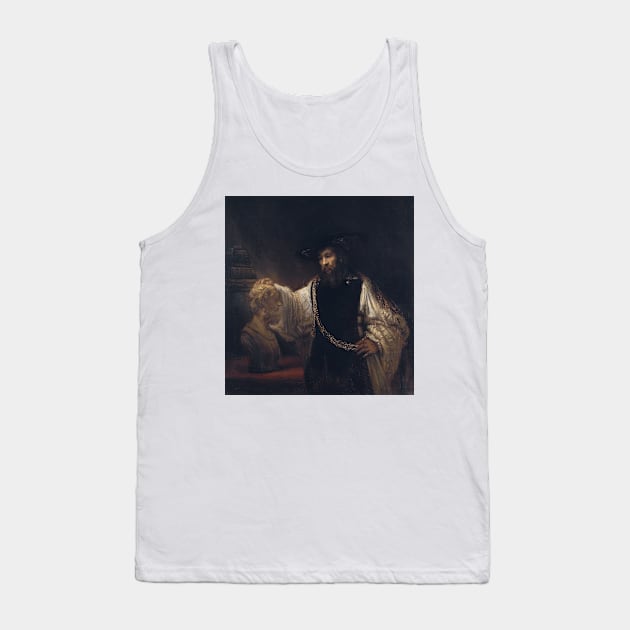 Aristotle with a Bust of Homer by Rembrandt Tank Top by Classic Art Stall